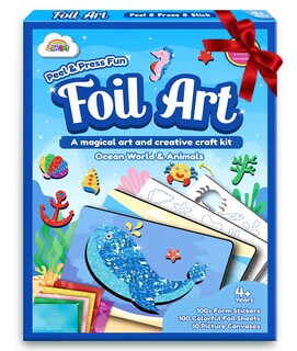 Foto 1 | Foto 1 | Set De Manualidades Navideñas Zmlm Colorido Foil Arts Con Pegatinas Y Lienzo - Venta Internacional.