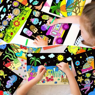 Foto 3 | Foto 3 | Colorea Tu Propio Divertido Set De Pósters De Verano Para Manualidades, Zhanmai - Venta Internacional.