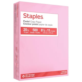 Foto 1 | Foto 1 | Papel De Copia Staples 490935, Rosa Pastel, 8.5 X 11 Pulgadas, 20 Libras, 500 Hojas - Venta Internacional.