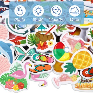 Foto 4 | Foto 4 | Kit De Marcos De Fotos De Espuma Con Diseño De Sirena De Verano De Fovths, 24 Unidades, Con Pegatina - Venta Internacional.