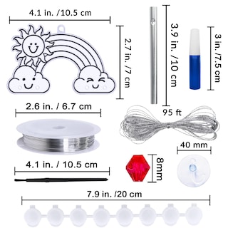 Foto 6 | Foto 6 | Kit De Manualidades Rainbow Suncatcher Winlyn Con Pintura Para Niños, 24 Juegos - Venta Internacional.