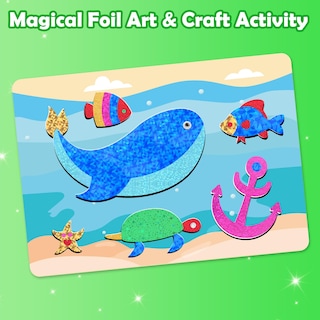 Foto 2 | Foto 2 | Kit De Arte De Aluminio Zmlm Para Niños Con 100 Pegatinas De Espuma Y 100 Láminas - Venta Internacional.