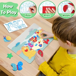 Foto 3 | Foto 3 | Kit De Arte De Aluminio Zmlm Para Niños Con 100 Pegatinas De Espuma Y 100 Láminas - Venta Internacional.