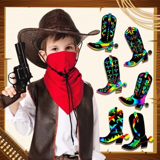 Foto 6 | Foto 6 | Juego De Tarjetas Rasca Y Gana Hungdao Western Cowboy Boot Para Niños, 80 Unidades - Venta Internacional.