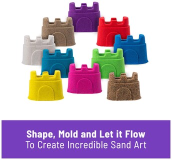 Foto 2 | Foto 2 | Contenedores Kinetic Sand Castle De Colored Sand, Paquete De 10 Colores - Venta Internacional.