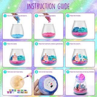 Foto 6 | Foto 6 | Kit De Manualidades En Terrario Con Diseño De Unicornio Laosiano Con Lámpara Lunar Para Niños - Venta Internacional.