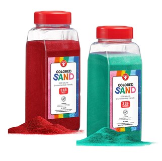 Foto 1 | Foto 1 | Color Sand Hygloss Para Manualidades Con Arena, 2,7 Kg, Rojo Y Verde - Venta Internacional.