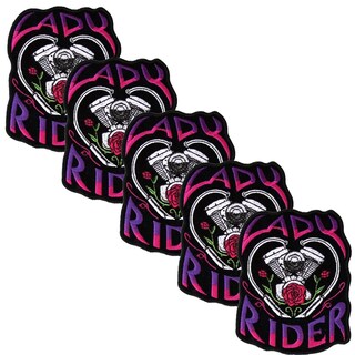 Foto 1 | Foto 1 | Parche Bordado para Ropa Patchpros Mxryr-005 Motorcyclelady color Negro y Rosa