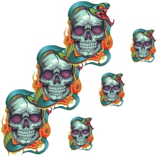 Foto 1 | Foto 1 | Parches Decorativos de Calavera PatchPros Mxsks-003 Multicolor 3 Parches Grandes y 3 Chicos