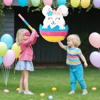 Foto 7 | Foto 7 | Piñata Wernnsai Con Forma De Conejo De Pascua Para Niños Con Venda En Los Ojos Y Bastón - Venta Internacional.
