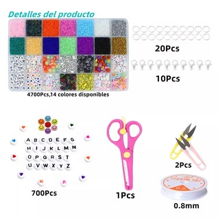 Foto 2 | Foto 2 | Cuentas Hacer Pulseras Letras Acrílico Bisuteria Chaquiras