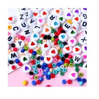 Foto 3 | Foto 3 | Cuentas Hacer Pulseras Letras Acrílico Bisuteria Chaquiras