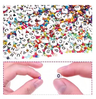 Foto 4 | Foto 4 | Cuentas Hacer Pulseras Letras Acrílico Bisuteria Chaquiras