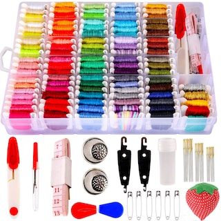 Foto 1 | Foto 1 | Kit De Hilo Para Bordar Yitohop Con Caja Organizadora, 200 Unidades+100 Piezas - Venta Internacional.