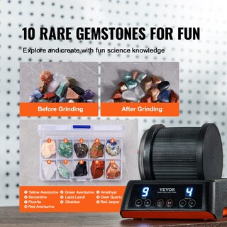 Foto 2 | Foto 2 | Temporizador Rock Tumbler Vevor Direct Drive De 4 Velocidades/9 Días Con Kit - Venta Internacional.