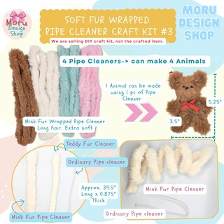 Foto 3 | Foto 3 | Limpiapipas Moru Fur #3 De Craft Kit Con Accesorios Y Tutorial - Venta Internacional.