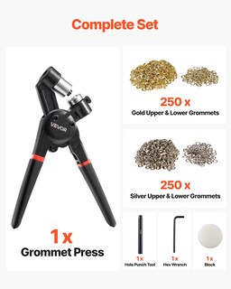 Foto 3 | Foto 3 | Juego De Herramientas Con Ojales Vevor 500 Unidades Ojales Metálicos De 6 Mm Con Alicates - Venta Internacional.