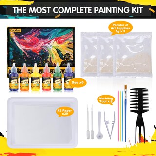 Foto 6 | Foto 6 | Set De Pintura Acuática Marmoleada Coodoo Para Niños De 3 A 12 Años Y Más De 6 Colores - Venta Internacional.