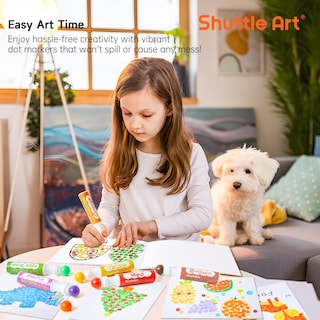 Foto 6 | Foto 6 | Dot Markers Shuttle Art, 14 Colores Con 20 Patrones, Libro De Puntos - Venta Internacional.