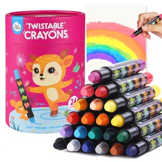 Foto 1 | Foto 1 | Tarro De Crayones Melo Jumbo, 24 Colores, Giratorio, Con 108 Páginas Pdf - Venta Internacional.