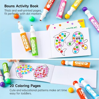 Foto 4 | Foto 4 | Marcadores De Puntos Shuttle Art De 12 Colores Con Libro De Puntos Para Niños Mayores De 3 Años - Venta Internacional.
