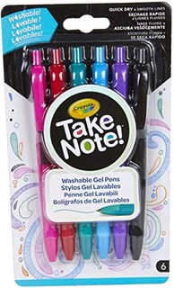 Foto 1 | Foto 1 | Juego de Bolígrafos de Gel Crayola Take Note Lavables De Punto Medio 6 Colores - Venta Internacional