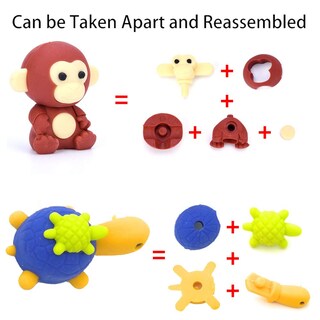 Foto 3 | Foto 3 | Borradores Maxzone Animal Erasers Bulk para Niños 62 Unidades - Venta Internacional