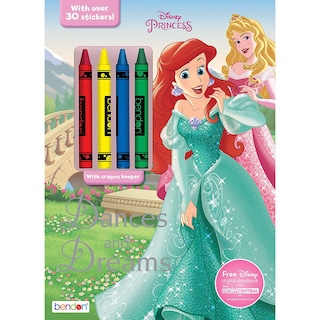 Foto 1 | Foto 1 | Libro para Colorear y Actividades de Disney Princess con 4 Crayones - Venta Internacional
