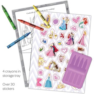 Foto 2 | Foto 2 | Libro para Colorear y Actividades de Disney Princess con 4 Crayones - Venta Internacional