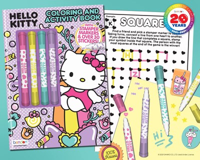 Foto 3 | Foto 3 | Libro Para Colorear Bendon Hello Kitty Con 4 Marcadores De Sellos 51262 - Venta Internacional.