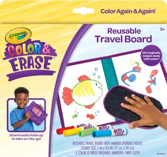 Foto 1 | Foto 1 | Tablero De Dibujo Crayola Color & Erase Con Rotuladores Y Tela Para Más De 3 - Venta Internacional.