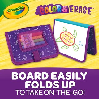 Foto 3 | Foto 3 | Tablero De Dibujo Crayola Color & Erase Con Rotuladores Y Tela Para Más De 3 - Venta Internacional.