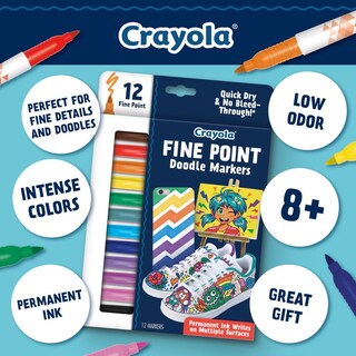 Foto 5 | Foto 5 | Juego De Rotuladores Crayola Fine Point (12 Quilates), Punta Fina, No Tóxico - Venta Internacional.