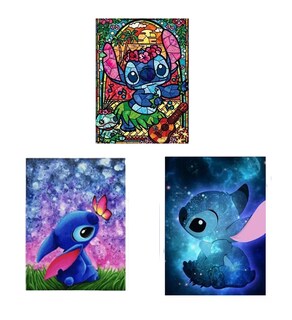 Foto 1 | Foto 1 | Kits De Pintura Diamantes Para Stitch 5d Diy 40×30 Cm 3 Pzs Colores