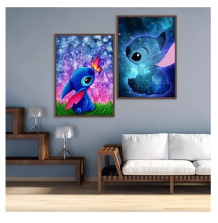 Foto 4 | Foto 4 | Kits De Pintura Diamantes Para Stitch 5d Diy 40×30 Cm 3 Pzs Colores