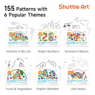 Foto 5 | Foto 5 | Marcadores De Puntos Shuttle Art, Paquete De 48 Unidades, Lavables, 12 Colores, Con Libros - Venta Internacional.