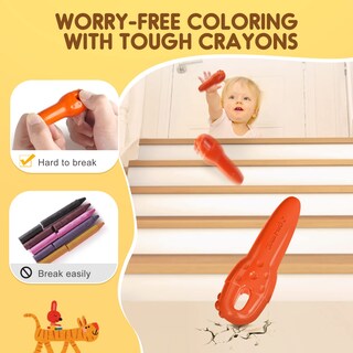 Foto 5 | Foto 5 | Tarro De Crayones Melo, Sin Desorden, 12 Colores, Lavable, Con 108 Libros - Venta Internacional.
