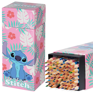 Foto 1 | Foto 1 | Lápices De Colores Disney, 72 Unidades, Caja Para Colorear Para Niños, Color Rosa - Venta Internacional.