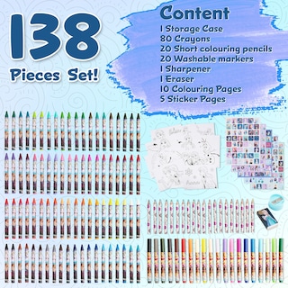 Foto 6 | Foto 6 | Set De Arte Disney Stitch De Más De 130 Piezas Con Frozen Coloring Kids - Venta Internacional.