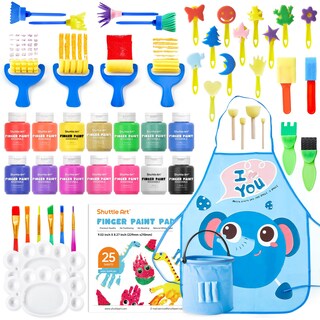 Foto 1 | Foto 1 | Set De Pintura Para Dedos Shuttle Art, Paquete De 46 Niños Con 14 Colores, 60 Ml - Venta Internacional.