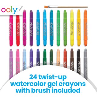 Foto 2 | Foto 2 | Set De Crayones De Gel Ooly Smooth Stix 24 Watercolor Rainbow Con Brocha - Venta Internacional.
