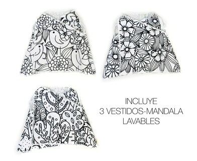Foto 4 | Foto 4 | Gato De Peluche Mandala 3 Vestidos Lavables Altus Peluche Café Con Plumones Juguete Educativo