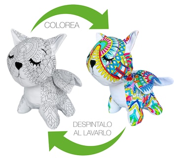 Foto 2 | Foto 2 | Gato De Peluche Mandala Lavable Altus Peluche Con Plumones Juguete Educativo