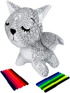 Foto 3 | Foto 3 | Gato De Peluche Mandala Lavable Altus Peluche Con Plumones Juguete Educativo