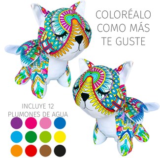 Foto 4 | Foto 4 | Gato De Peluche Mandala Lavable Altus Peluche Con Plumones Juguete Educativo