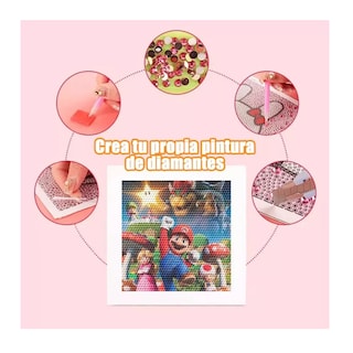 Foto 4 | Foto 4 | Kits De Pintura De Diamante Para Mario Luigi 5d Diy 50*40 Cm Colores Belug