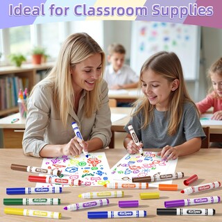 Foto 4 | Foto 4 | Marcadores Lavables Kizzyea, 160 Unidades, Para Niños, 8 Colores A Granel - Venta Internacional.