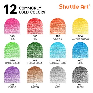 Foto 3 | Foto 3 | Lápices De Colores Shuttle Art 504 Bulk, 12 Colores Vibrantes, 42 Unidades - Venta Internacional.