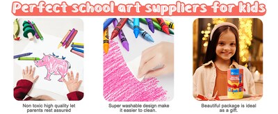 Foto 6 | Foto 6 | Tarro De Crayones Melo, 24 Colores, Tamaño Jumbo, Lavable Para Niños Pequeños - Venta Internacional.