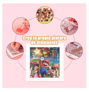 Foto 4 | Foto 4 | Kits De Pintura De Diamante Para Mario Luigi 5d Diy 50*40 Cm Colores
